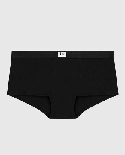 Boyshort Panty in Smoulder Black