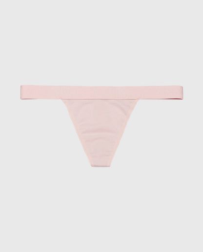 G-String Panty with Logo Band in Iced Lilac