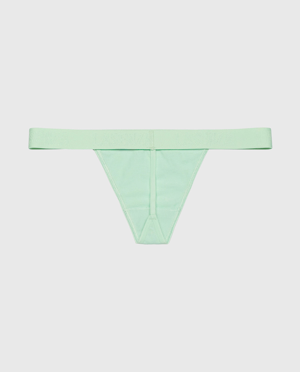 G-String Panty with Logo Band in Mist Green