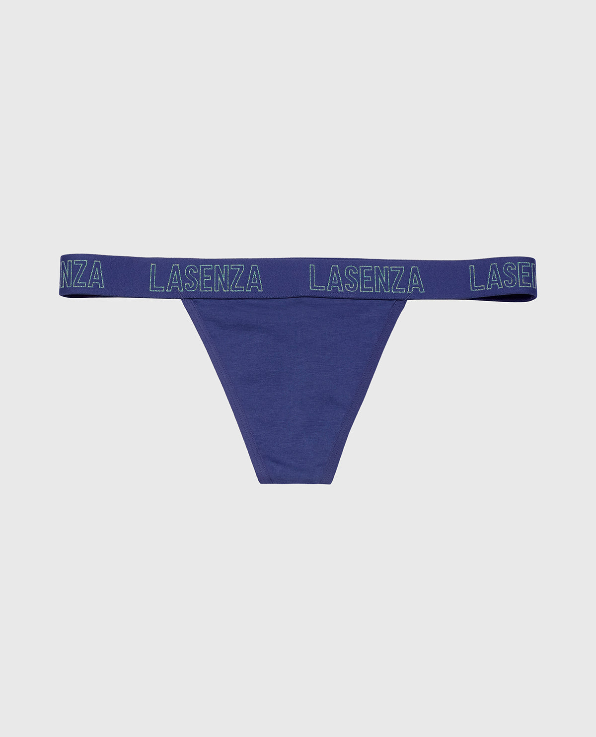 G-String Panty with Logo Band in Dusk Blue