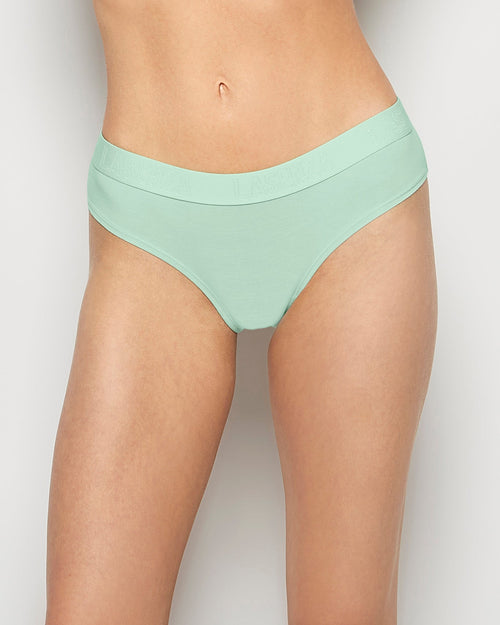 Hipster Panty with Logo Band in Mist Green