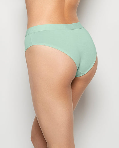 Hipster Panty with Logo Band in Mist Green