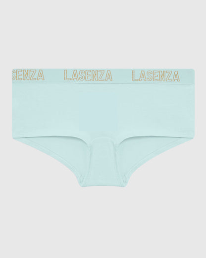 Boyshort Panty with Logo Band in Vista Blue