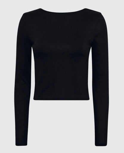 Long Sleeve Pajama Top in Smoulder Black