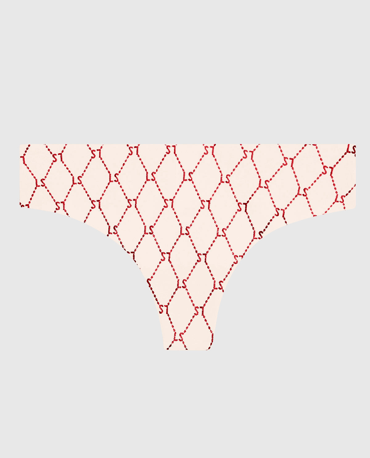 No Show Thong Panty in Foiled LaSenza Fishnet