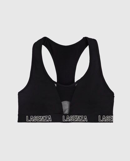 Low Impact Logo Sports Bra in Black
