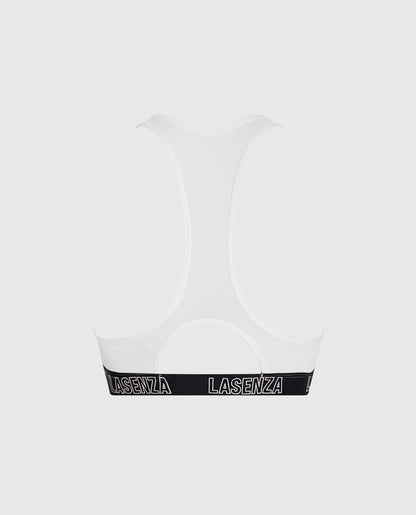 Low Impact Logo Sports Bra in Ivory