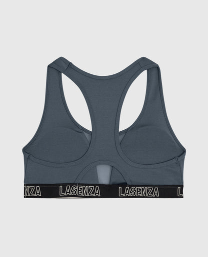 Low Impact Logo Sports Bra in Stormy Weather