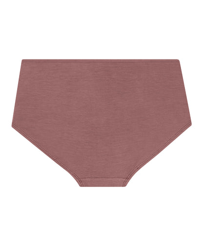 Boyshort Panty with Bow in Dusty Cedar