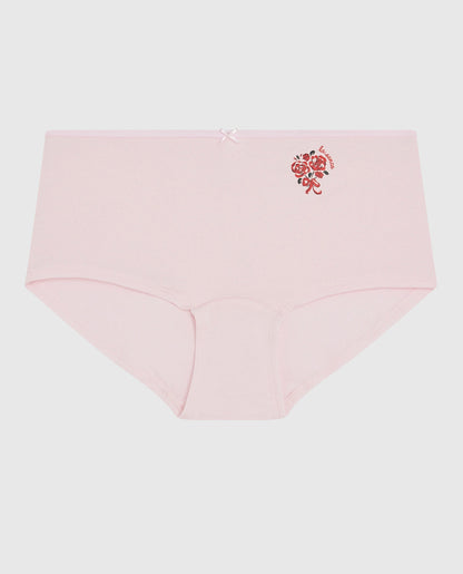 Boyshort Panty with Bow in Pink-A-Boo