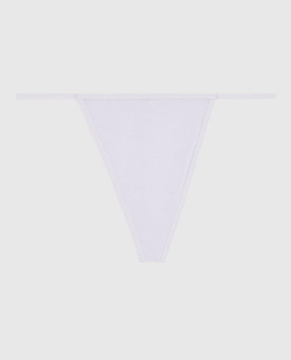 G-String Panty with Bow in Lavender Cake