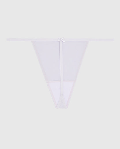 G-String Panty with Bow in Lavender Cake