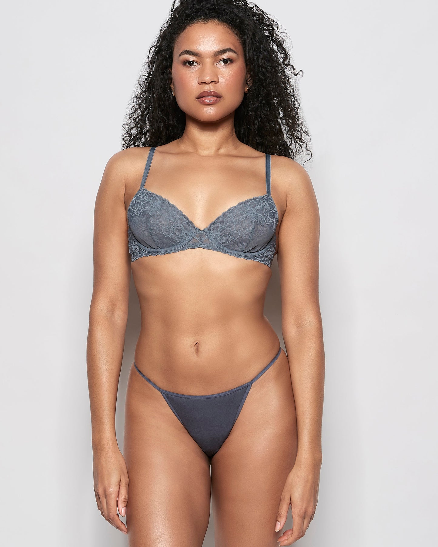 G-String Panty with Bow in Stormy Weather