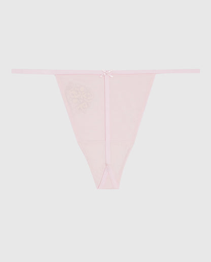 G-String Panty with Bow in Pink-A-Boo