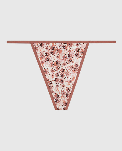 G-String Panty with Bow in Spring Floral