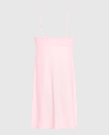 Sleep Dress with Rosette in Pink-A-Boo