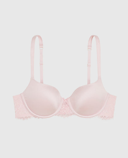 Lightly Lined Balconette Bra with Lace in Pink-A-Boo
