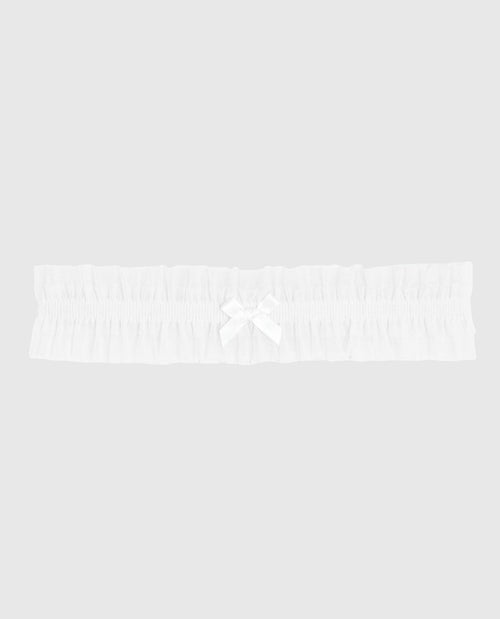 Ruffle Thigh Garter in Ivory