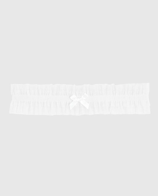 Ruffle Thigh Garter in Ivory
