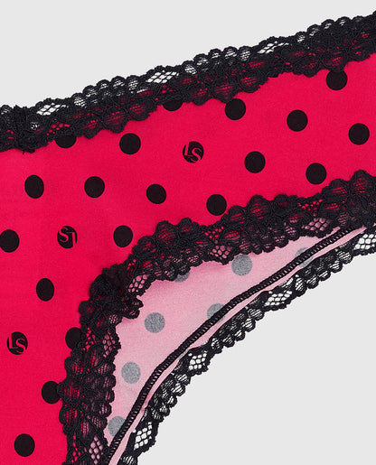 Cheeky Panty with Lace in LS Dot