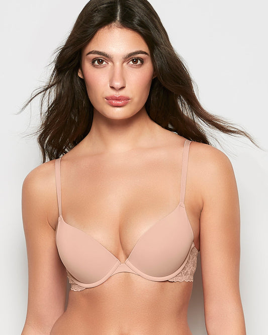 Push Up Bra with Lace Wing in Evening Blush