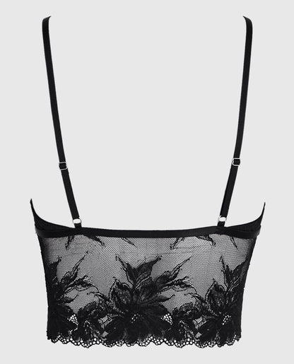 Long Line Bralette in Black