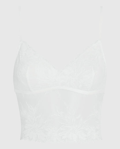 Long Line Bralette in Ivory