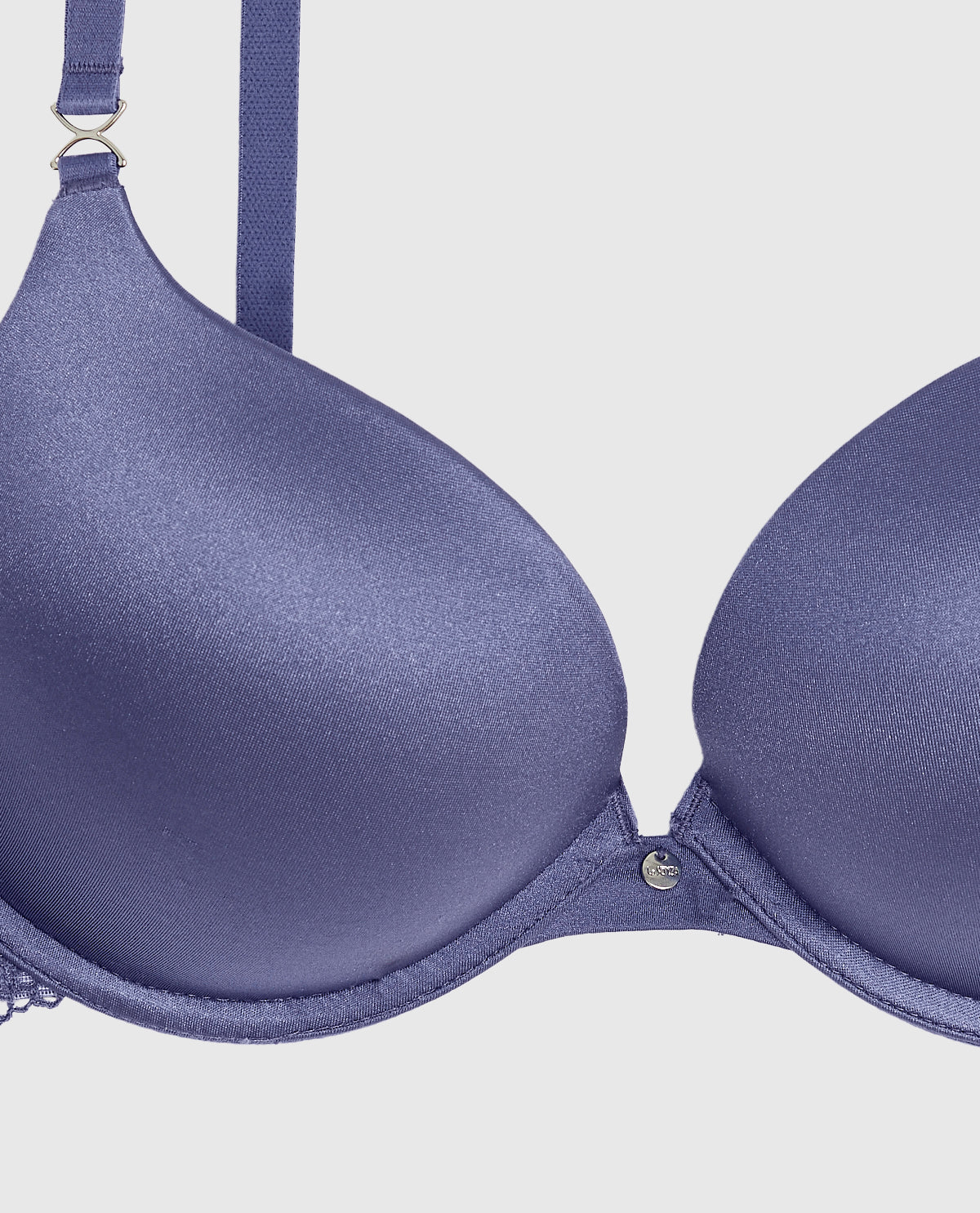 Hello Sugar Push Up Bra with Lace Wing in Dusk Blue