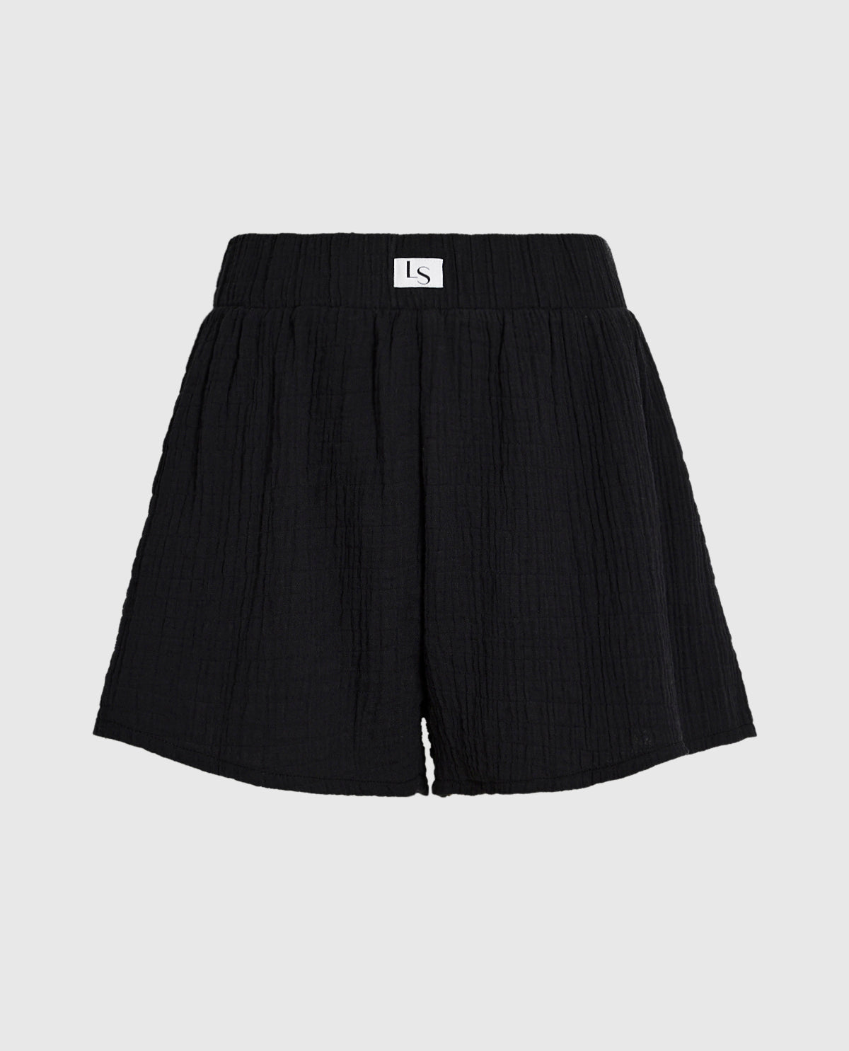 Textured Sleep Short in Black