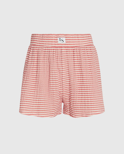 Textured Sleep Short in Elemental Stripe