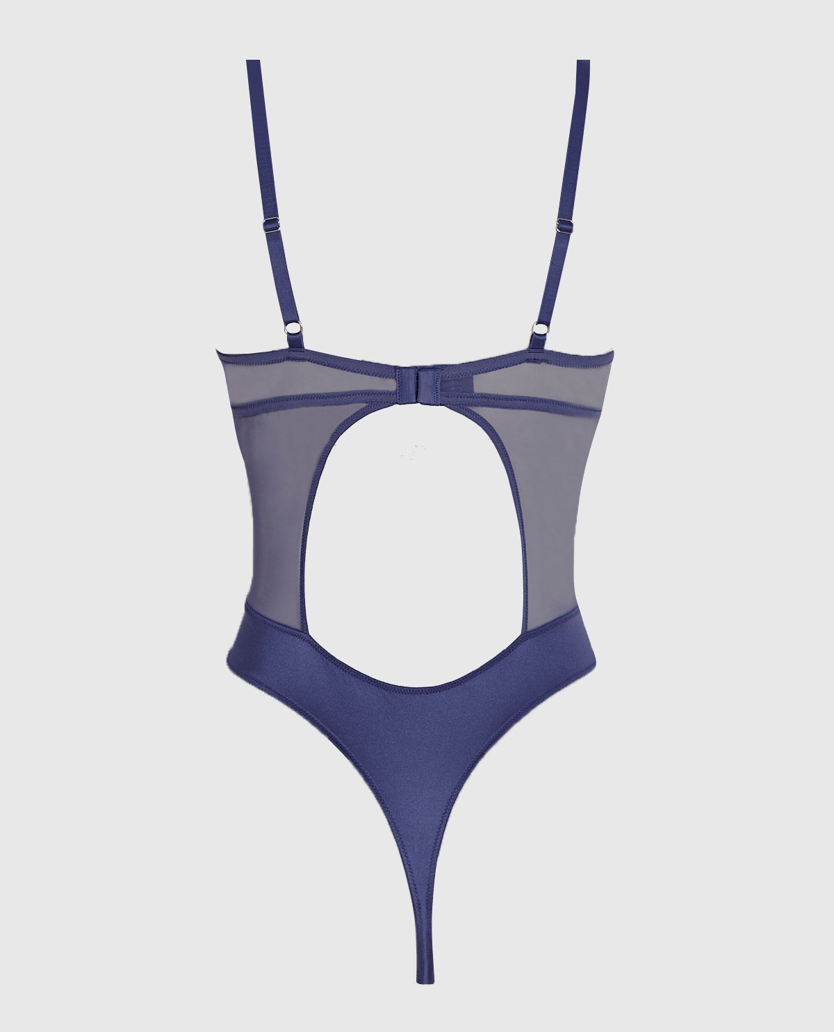 Lightly Lined Lace Bodysuit in Dusk Blue