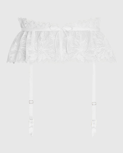 Lace Garter Skirt in Ivory