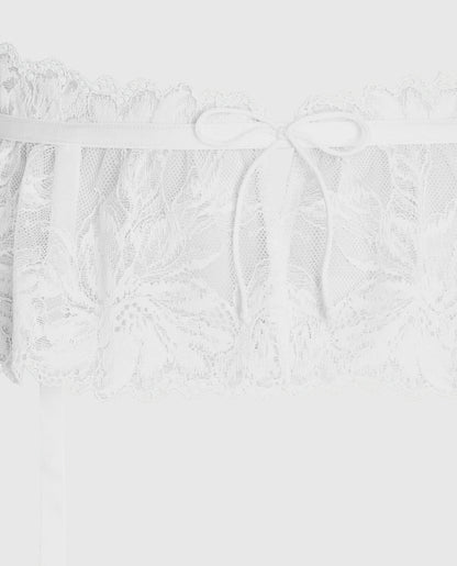 Lace Garter Skirt in Ivory