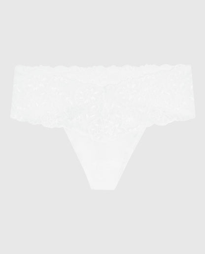 Magnificent Lace Thong Panty in Ivory