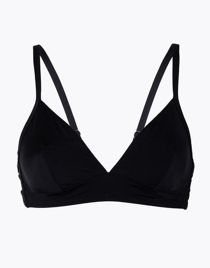 Triangle Bikini Top in Tuxedo Black