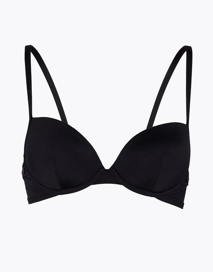 Padded Bikini Top in Tuxedo Black