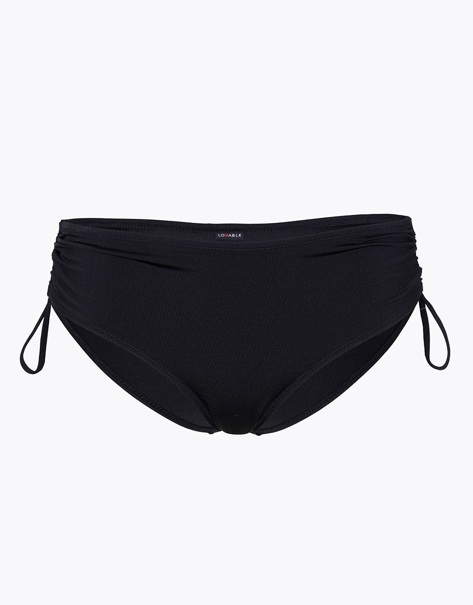High Rise Swim Bottom in Tuxedo Black