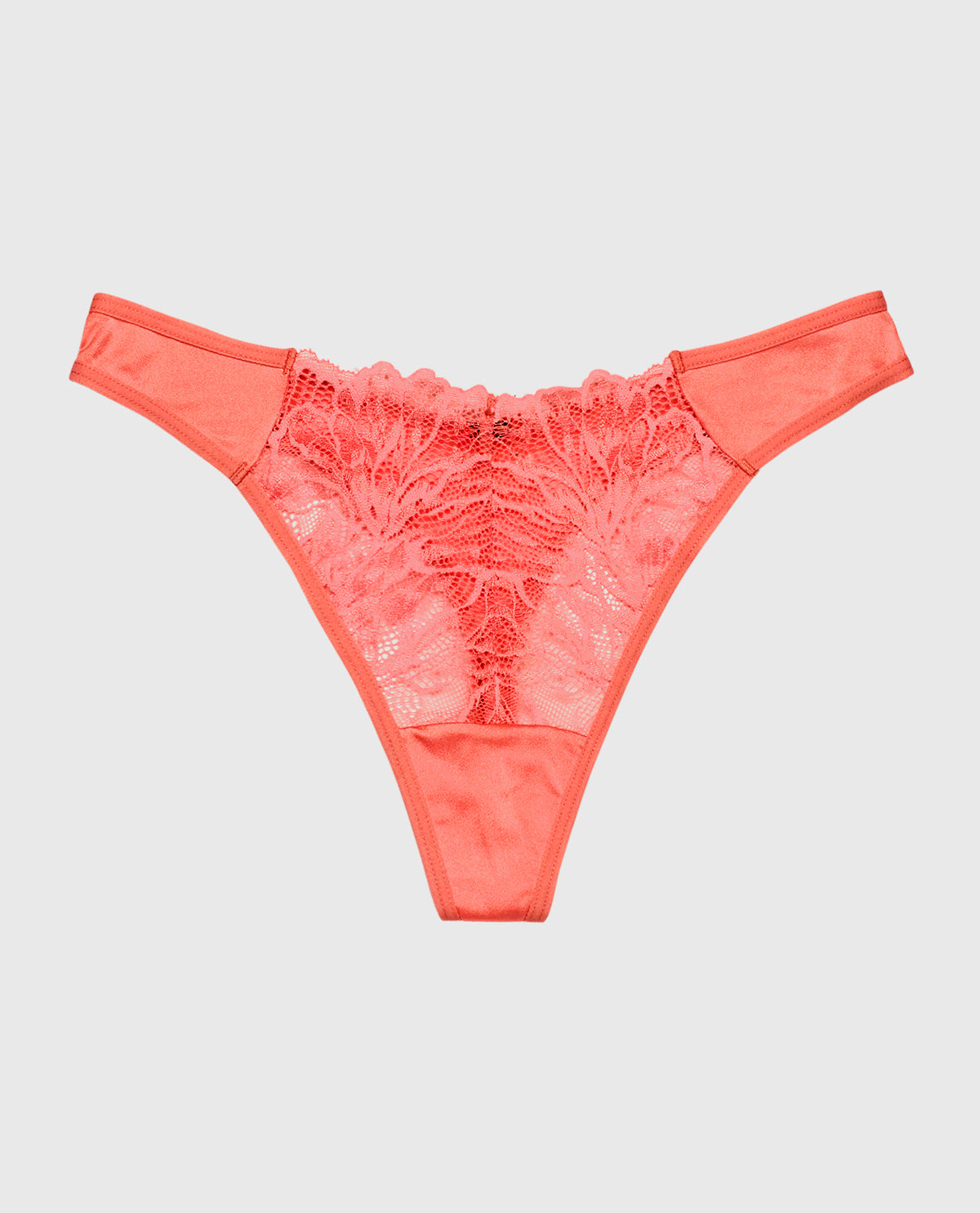 High Leg Lace Thong Panty in Flare