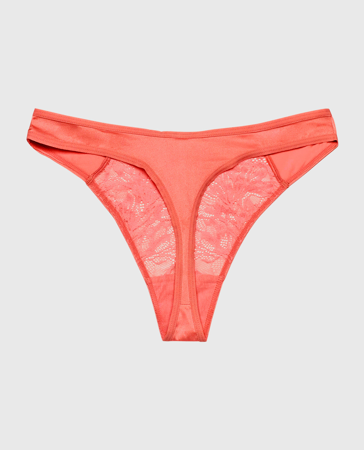 High Leg Lace Thong Panty in Flare