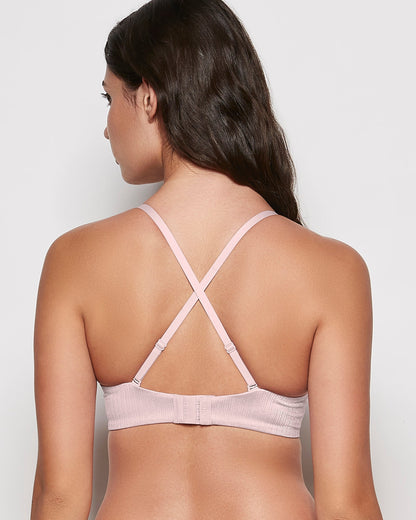Strapless Push Up Bra in Iced Lilac