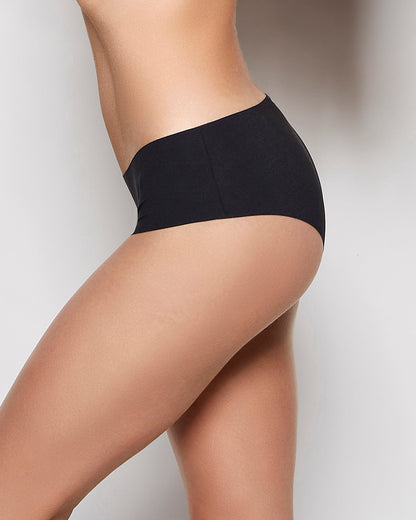 No Show Hipster Panty in Tuxedo Black