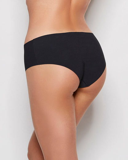 No Show Hipster Panty in Tuxedo Black