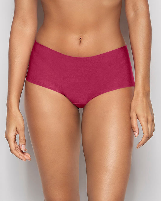 No Show Boyshort Panty in Electric Rouge