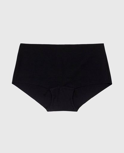 No Show Boyshort Panty in Tuxedo Black