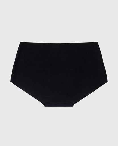 No Show Boyshort Panty in Tuxedo Black