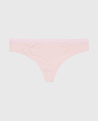 Thong Panty with Vanishing Trim in Iced Lilac