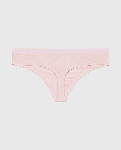 Thong Panty with Vanishing Trim in Iced Lilac