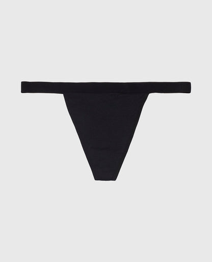 G-String Panty with Vanishing Trim in Tuxedo Black