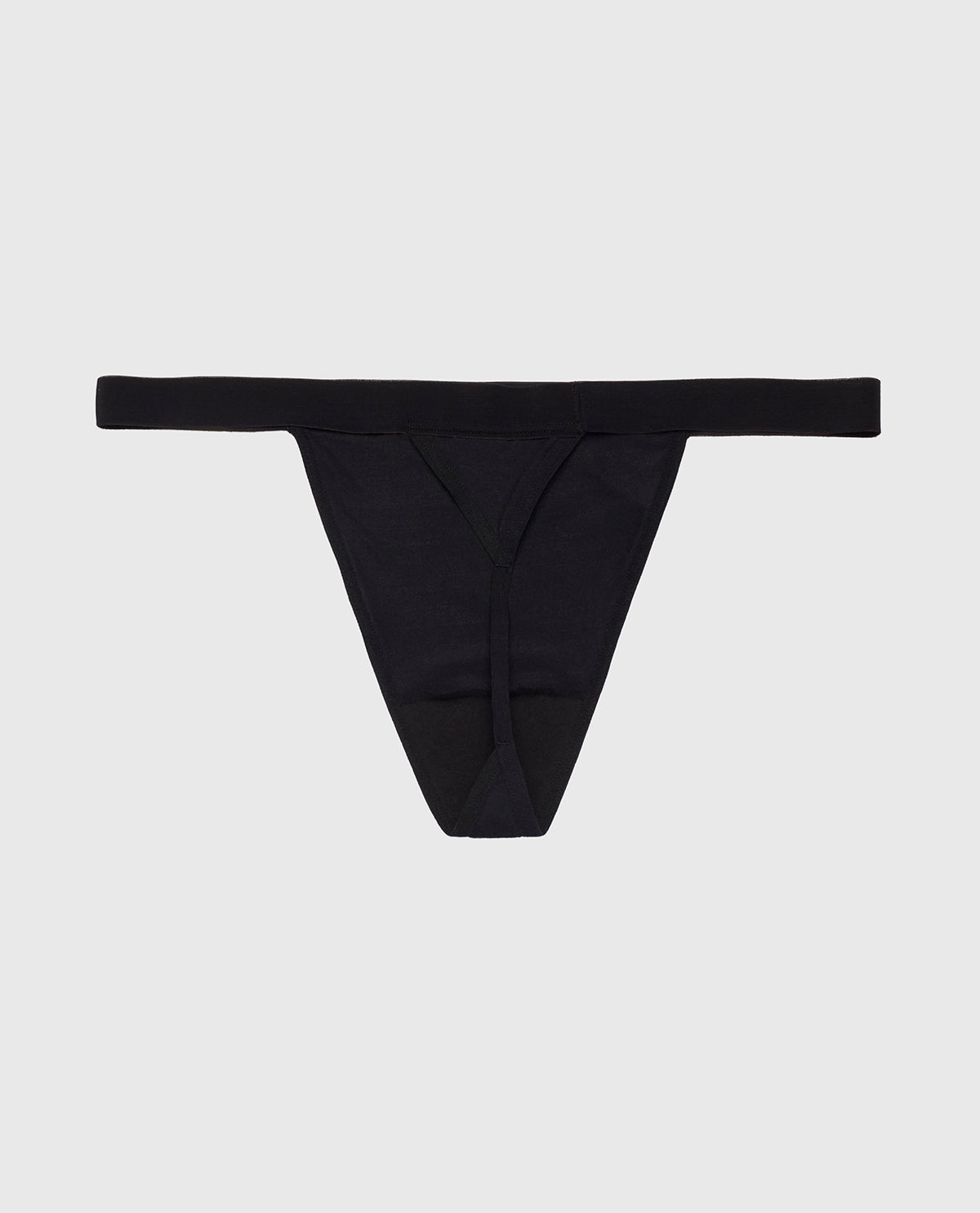 G-String Panty with Vanishing Trim in Tuxedo Black