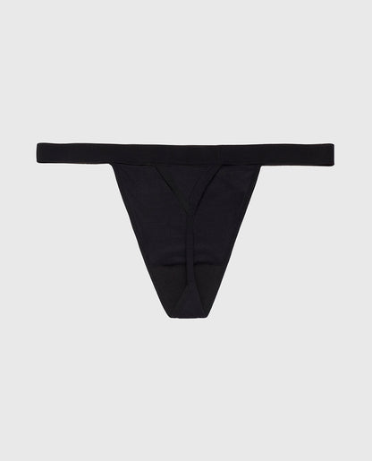 G-String Panty with Vanishing Trim in Tuxedo Black